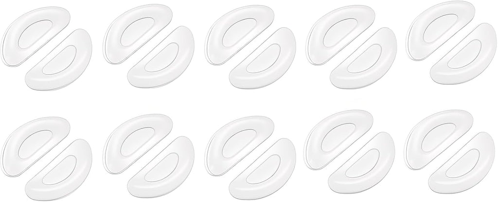 Nose Pads for Glasses,20Pack Silicone Soft Nose Pads for Eyeglasses Non Slip,Stick-on Glasses Nose-Pad GlassesGrips Grippers for Eyeglass Sunglasses.(Clear)