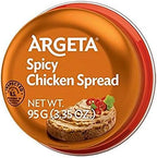 Argeta Pate Spread, Spicy Chicken, 95 Gram (Pack of 48)