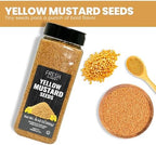 Fresh Finest Whole Bold Yellow Mustard Seed, Kosher & Non-GMO, 550G (19.40oz)