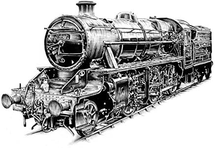 Vintage Steam Engine Train Edible Cake Topper-1/4 Sheet