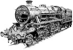 Vintage Steam Engine Train Edible Cake Topper-1/4 Sheet