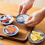 4 Pcs 4 Inches Cute Cat Soy Sauce Dish,Ceramic Cat Bowls,Japanese Cat Plates,Dipping Bowls,Snack Dish,Small Ceramic Saucers Plates, Sushi Plate Set, Mini Bowls, Small Bowls for Sides Dish (4 Inch)