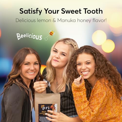 P.R.I Manuka Honey Salted Caramels – 1 lb Bulk Bag – Soft Chewy Caramels Made with New Zealand Manuka Honey & Sea Salt – Clean‑Label, No Corn Syrup, Gluten‑Free, Value Size Sharing Bag