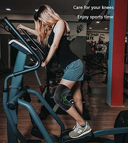 2 Pack Knee Brace, Knee Compression Sleeve Support for Men & Women, Knee Support for Running, Basketball, Weightlifting, Gym, Workout, Sports