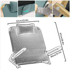 Adjustable Bed Backrest Support Wedge - Portable Bed Chair with Wooden Armrest, Lifting Back Rest for Elderly, Foldable Reading Floor Chair 5 Degree Sitting-up Bed Wedge Disability, Load Bearing 150KG