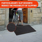 3" Rise Heigh Rubber Threshold Ramp, 42”L x 24" W Heavy-Duty 33069 lbs Capacity Curb Driveway Non-Slip Wheelchairs Ramps for Cars, Bikes, Motorcycles