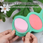 SJ Massage Soap Mold - 2 Pcs, 4 Cavities Silicone Soap Mold for Soap Making, Handmade Hair Brush Shampoo Bar Molds, Food Grade BPA Free(Blue and Green)