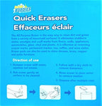 Quick Erasers - 2 Pack - White Vinyl & Plastic Rectangular ERASER - Easily Removes Crayon & Scuff Marks, Stains & Smudges - Shines Chrome, Brass & Copper