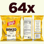 Baked Lay’s Potato Chips, Original, 1.125 oz Bags, (64 Pack), 50% Less Fat, Gluten Free, No Artificial Flavors, No Colors from Artificial Sources