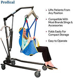 ProHeal Hydraulic Patient Lift - Manual Full Body Lifter for Handicapped, Senior and Immobile Patients - 6 Point Spreader, Chains Included, 450 lbs Capacity
