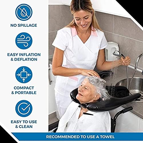 Inflatable Hair Washbasin, Portable Hair Shampoo Tray, Washing Tray, Salon Equipment, Mobile Beauty Bowl, Inflatable Disability Helper, Elderly