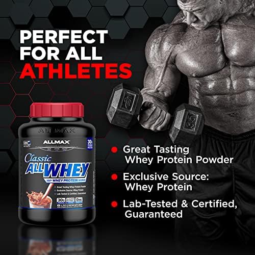 ALLMAX Classic AllWhey Whey Protein Powder, Cookies & Cream, 5 lbs – 30g Protein per Scoop, Gluten Free, Low Sugar, High Protein, Supports Muscle Recovery, Lean Muscle & Post Workout, for Men & Women