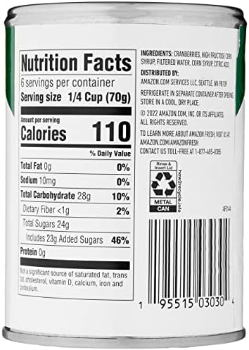 Amazon Grocery, Jellied Cranberry Sauce, 14 Oz (Previously Amazon Fresh, Packaging May Vary) (Pack of 4)