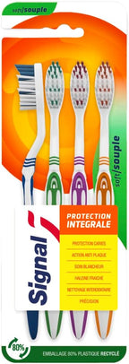 Signal Integral Protection Toothbrush Soft Brush – Set of 4 Toothbrushes