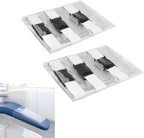 Dental Chair Foot Seat Cover Chair Toe 2Pcs Sleeve Transparent Waterproof Dust Protection Supplies with Elastic Bands for Clinic,Beauty Salon(18.8"W x 17.1"L)