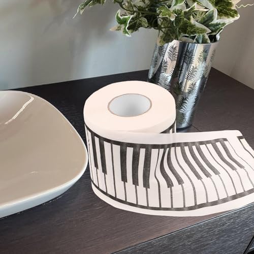 Ipetboom Piano Toilet Paper Bulk: Funny Toilet Paper Towels Toilet Tissue Piano For Men or Women - Printed Table Napkins s Bath Tissues Paper
