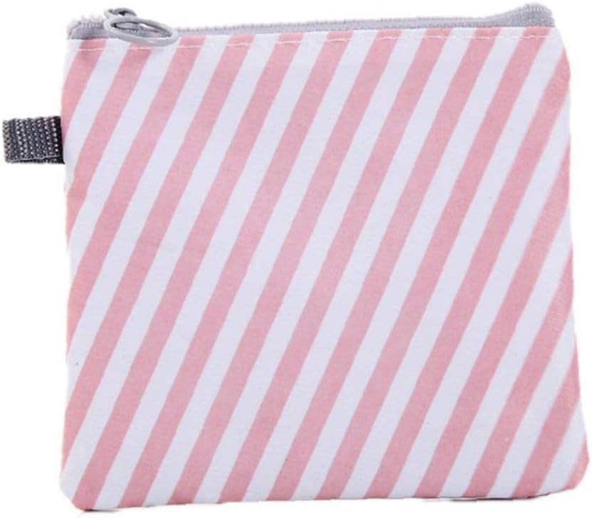 Sanitary Napkin Storage Bag, Portable Zipper Menstrual Pad Bag Tampons Holder Coin Purse for Girls Women