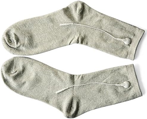 Pair of Conductive Fiber TENS/EMS Electrode Gloves & Massage Kneepads & Massage Socks With 6pcs Adapter Lead Wires For TENS/EMS Machine For Physical Therapy