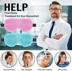 BeeVines Gel Eye Mask, 2 Pack Cooling Ice Masks for Puffy Eyes for Men & Women, Cold & Warm Compress for Post Surgery, Puffiness, Allergies, Sinuses & Migraines Treatment