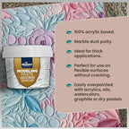 Bluebird Thick Modeling Paste White 5.3 Oz / 150gm - High Density, Acrylic Medium for Texture, Thickness, and Dimension Additive