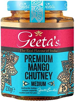 Geeta's Premium Mango Chutney 230g | The Real Flavour of India | Made with Indian Mangoes & Full of Aromatic Spices | Gluten Free, No Artificial Flavours or Colours