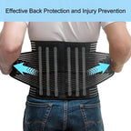 Back Brace for Men and Women, Back Support Belt Relief Lower Back Pain Herniated Disc, Sciatica, Scoliosis, Breathable Mesh, Lumbar Support Belt, Back Brace for Lifting at Work 02 Black-L