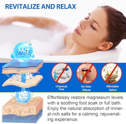 Magnesium Flakes for Bath Ultra Pure Magnesium Chloride Flakes Organic Highly Concentrated Use for Magnesium Bath Body Soak or Foot Soak - Hydration Skin 350g