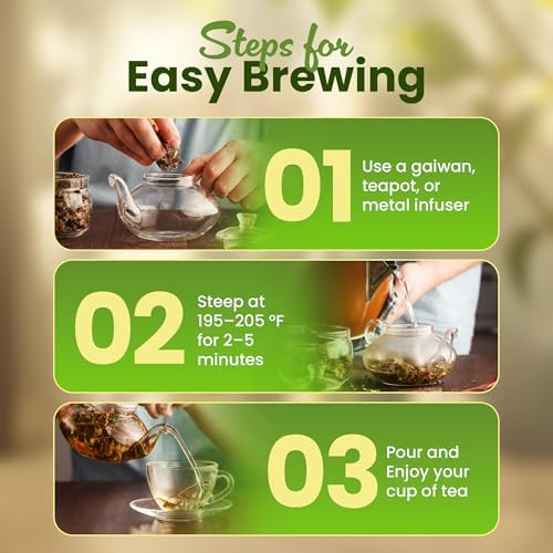 Wu Mountain Tea Organic Oolong Tea – 1 lb Loose Leaf – Premium Whole Black Chinese Tea Leaves – Smooth Aroma, Low Astringency, Naturally Energizing – Perfect for Hot & Iced