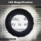 10x Loupe Magnifier Rechargeable Jewelers Loupe with UV and LED Lights, Illuminated Eye Loop Adjustable Focus Jewelry Magnifying Glass with Detachable Reticle Scale for Gemstones Identification