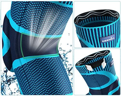 NEENCA Knee Braces for Knee Pain Relief, Compression Knee Sleeves with Patella Gel Pad & Side Stabilizers, Knee Support for Weightlifting, Running, Workout, Arthritis, Meniscus Tear, Men Women. ACE-53