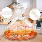 TWOWYHI 4 Packs Brining Bags for Turkey 26"×22" Large Turkey Brine Bags Holds up 35lb with Thickened Zipper 3PCS Strings for Thanksgiving Chicken Beef
