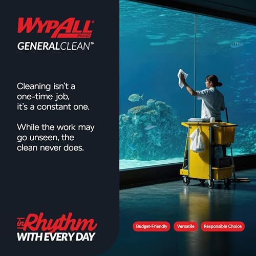 WypAll GeneralClean L20 Cloths Medium Cleaning Wipes (47758), Center-Pull Towels, Bulk Paper Wipers, White (550 Sheets/Roll, 3 Rolls, 1,650 Sheet Total)