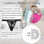 Women's Personalized Thongs with Funny Rhinestone Letters, Custom Name Underwear Panties for Couples