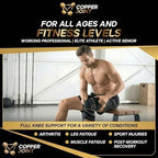 CopperJoint Pull On Knee Brace Women Workout - Copper Infused Knee Sleeves for Men, Elastic Compression Knees Support Braces for Fitness, Volleyball, Basketball, Running, Sports XL