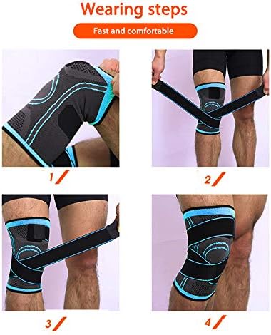 Fay Bless Knee Brace,Support Compression Sleeves Knee Support for Pain Relief, Meniscus Tear, Arthritis, ACL, MCL,Suit for Running, Cycling, Tennis, Golf and Basketball (XL)