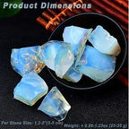 Erliway 1.25-2" Natural Opal Raw Stone and Healing Crystals, Rough Opal Crystal for Tumbling, Cabbing, Fountain Rocks, Decoration, Raw Crystal and Healing Stones for Polishing, Wicca & Reiki