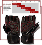 Dark Iron Fitness Genuine Leather Gym Gloves for Men Women, Wrist Wrap Support Workout Gloves for Weight Lifting Crossfit Deadlift Barbell Exercise Palm Padding Callus Protection Grips
