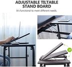 KOMOREBI Overbed Table with Wheels Laptop Desk Cart Table Over The Bed Table Adjustable Height and Length for Hospital and Home use