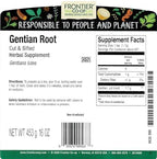 Frontier Co-op Gentian Root, Cut & Sifted, 1lb Bulk Bag - Natural Dried Herb - Bitter Taste - Ideal for Gentian Root Tea & Herbal Blends, Kosher