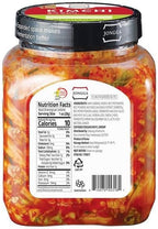 Sliced Napa Cabbage Kimchi - Naturally Fermented - Probiotic Rich, Gluten-Free, Vegan - Fresh & Spicy Kimchi Case [ 52.9 oz, 3.3 lb ]