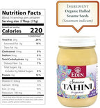 Eden Organic Roasted Tahini, 16 oz Glass Jar