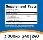 Nutricost Tart Cherry Extract 240 Vegetarian Capsules for 240 Servings per Bottle - Gluten Free, Non-GMO