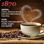 1870 by Caffe Barbera: Classica Ground Roasted Coffee, 5 Bean Blend from Brazil, Columbia and Indonesia, Roasted in Italy by a Single Family over 150 years and 6 Generations (since 1870), 8.8oz / 250g