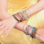 Farfume Beaded Bracelets for Women, Chakra Crystal 4mm Beads Gemstone Natural Stone Bead Spiritual Womens Jewelry Gifts for Mother's Day