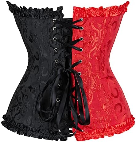 Lace Up Corsets for Women, Sexy Corset Lingerie for Women,Front Zipper Corset Top for Women