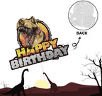 Dinosaur Happy Birthday Cake Topper Rex Cake Decoration Boys and Kids Dinosaur Head Theme Party Supplies