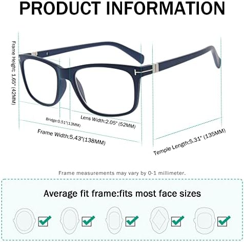 Eyekepper Transition Reading Glasses Photochromic Readers Men Women Blue +2.00