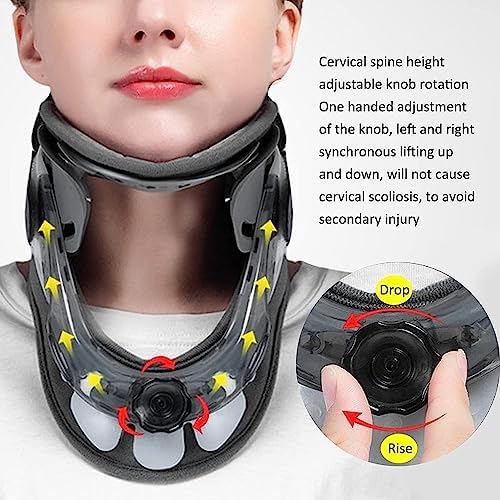 TIST Neck Support Brace, Height Adjustable Cervical Traction Device Stabilized Stretcher Neck Support for Household Neck Decompression