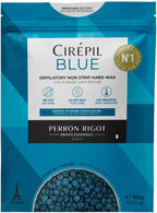 Cirepil - Blue - 400g / 14.11 oz Hard Wax Beads Bag - Face & Body Wax, Unscented & No Strip Needed - Perfect for Sensitive Skin & Brazilian Waxing - Fluid Gel Texture, Easy Hair-Removal