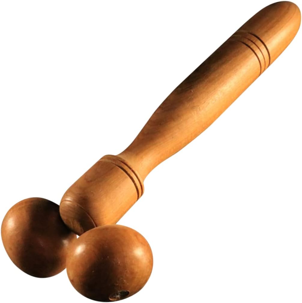 FRCOLOR Wooden Massage Roller for Full Body Relief Durable Massaging Wheel for Yoga and Relaxation Manual Therapy Tool for Men and Women Soothe Muscles and Alleviate Fatigue